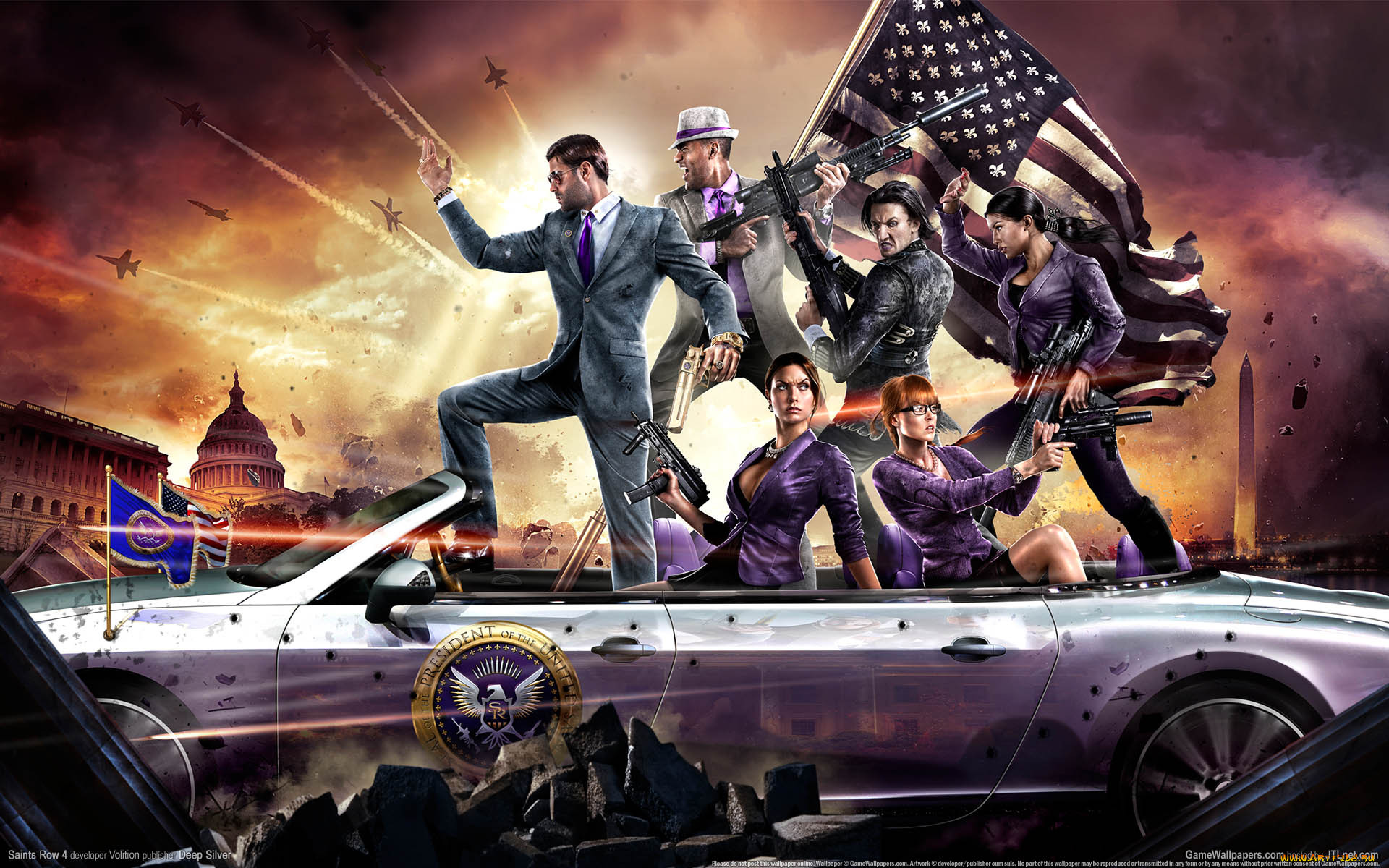 Обои Saints Row 4 Свалка Saints Row IV, обои для рабочего стола, фотографии  saints, row, видео, игры, iv, авто, оружие, флаг Обои для рабочего стола,  скачать обои картинки заставки на рабочий стол.